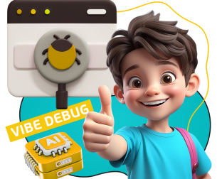 Тестирование & Vibe Debug. Охотники за багами - КИБЕРшкола программирования для детей, компьютерные курсы для школьников, начинающих и подростков - KIBERone г. Каменск-Уральский